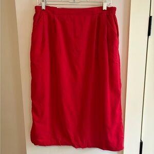 Vintage career essentials 100% wool Red Women's Skirt